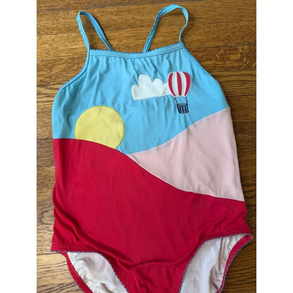 Hanna Andersson Girls' Hot Air Balloon Swimsuit Size 12